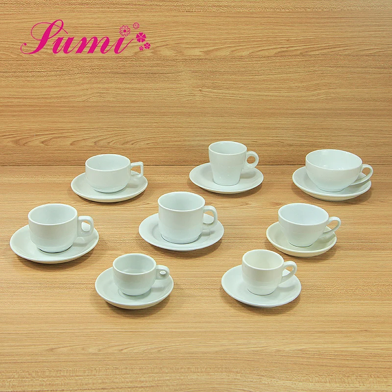 
 MOQ 200 современный отель на заказ белый керамический фарфор Эфиопский повторное использование кофе эспрессо керамический чайный набор чашек  