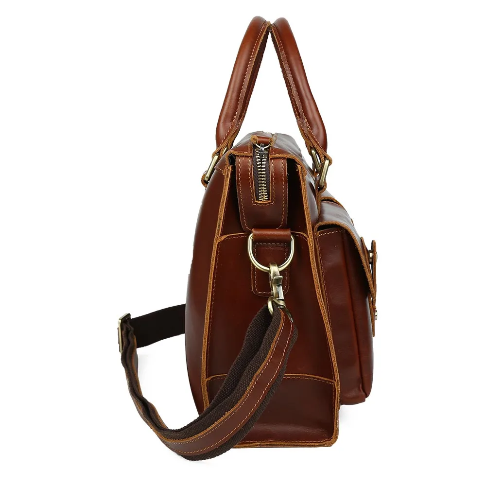 Wholesale Price Custom Cow Real Leather Laptop Briefcase Handbag Women Classic Luxury Genuine Leather Lady Briefcases Bag