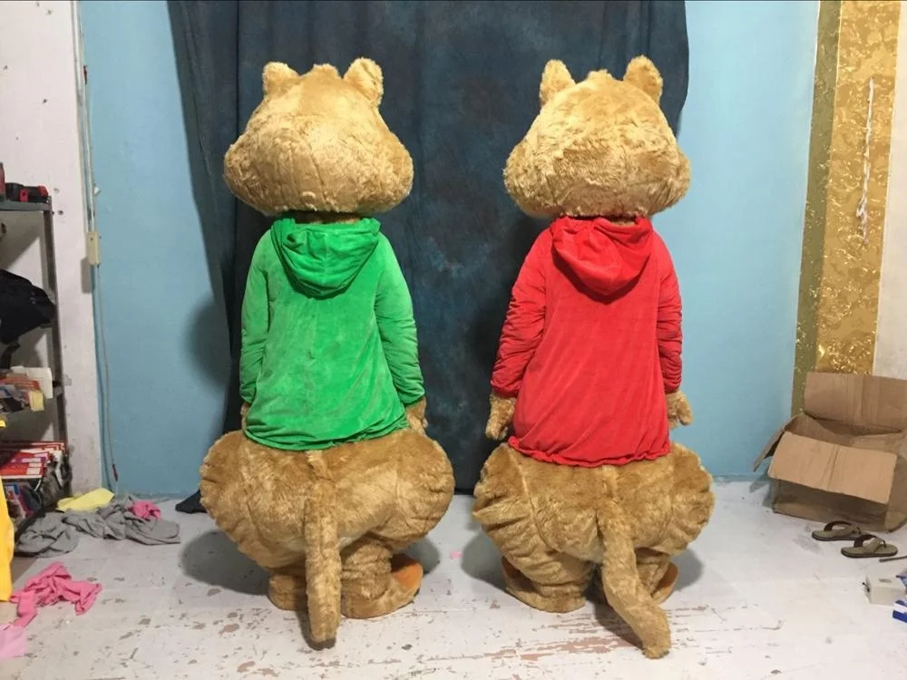 divertimento ce partito mascotte alvin chipmunks costume della