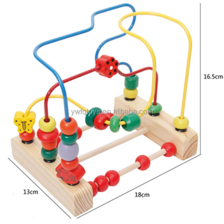 baby wooden bead maze