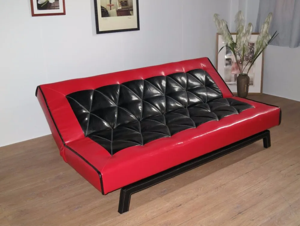 Source Новейший дизайн, черно-красный кожаный офисный стул/складной диван-кровать on m.alibaba.com