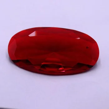 Redleaf Jewelry 22*42mm dark red oval loose glass gemstones for jewelry accessories
