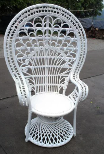 Handmade New Design Cane Peacock Wicker Chair