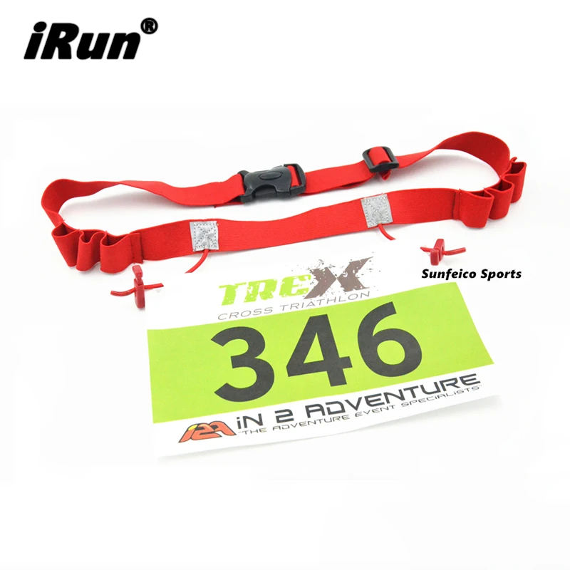 Premium Gummizug Erwachsene Running Triathlon Race Belt 6 Energie Kraftstoff Loops rot. 