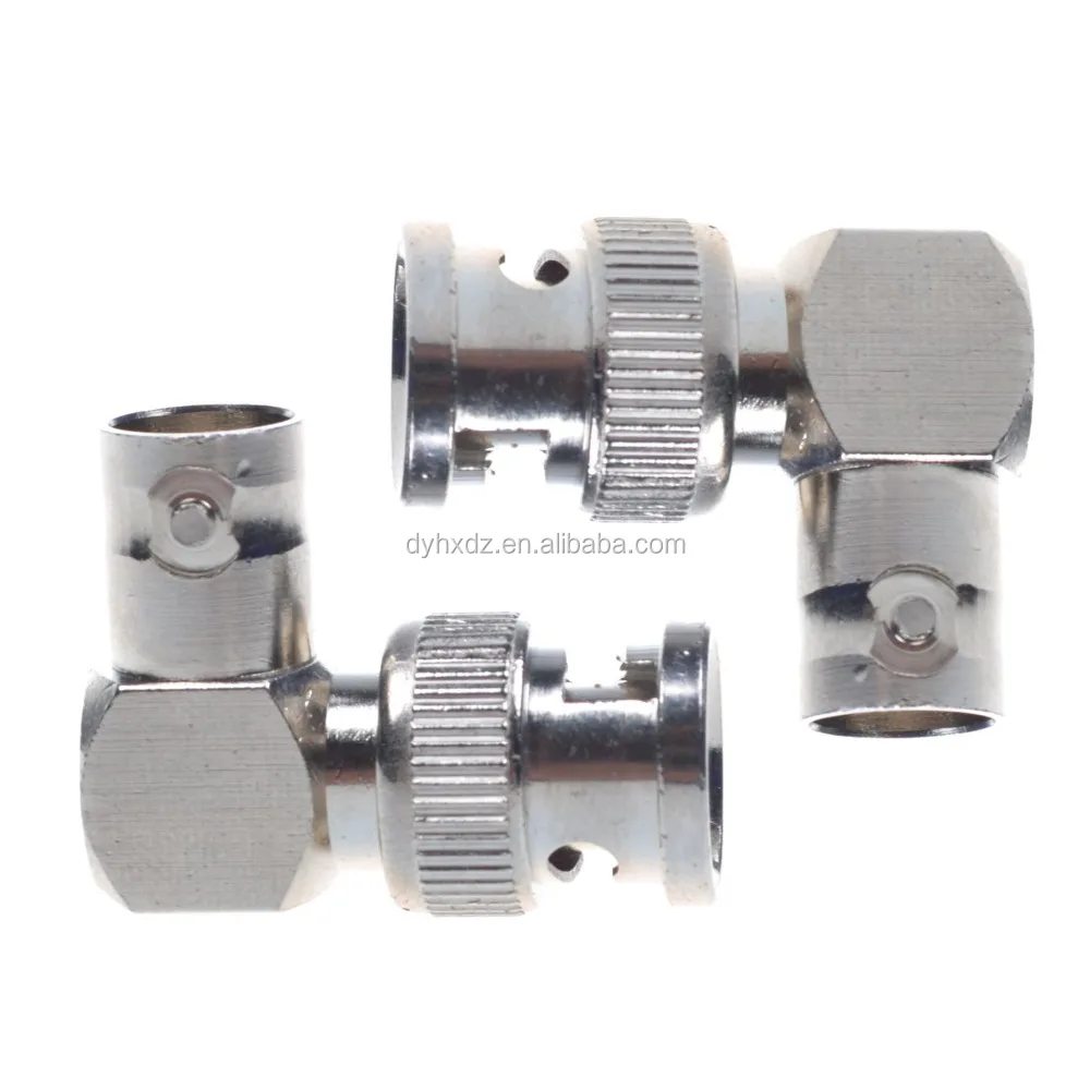 BNC Double R/A Male Female Adapter Right Angle RF Application