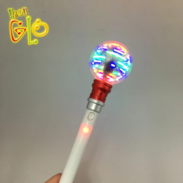 Kid Toy Led Spinning Light up Princess Wand for Party Spinner Wand Star Shape
