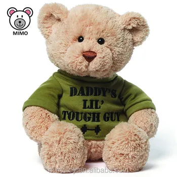 China Toy Factory Stuffed Plush Teddy Bear T shirts Wholesale Custom LOGO Cute Soft Plush Toy Brown Teddy Bear