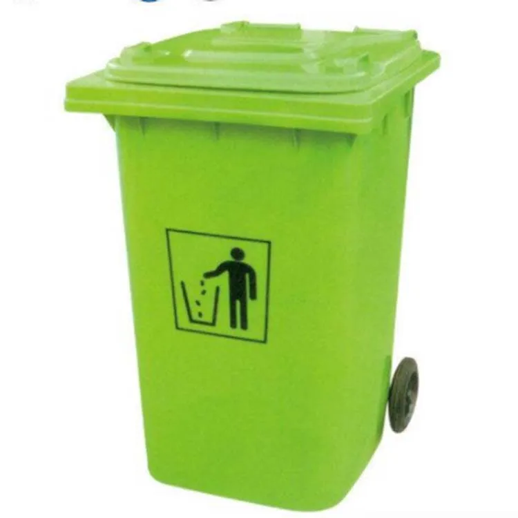 Green Color Outdoor Garbage Bin 120 Liter Plastic Dustbin 13 Gallon Trash Can