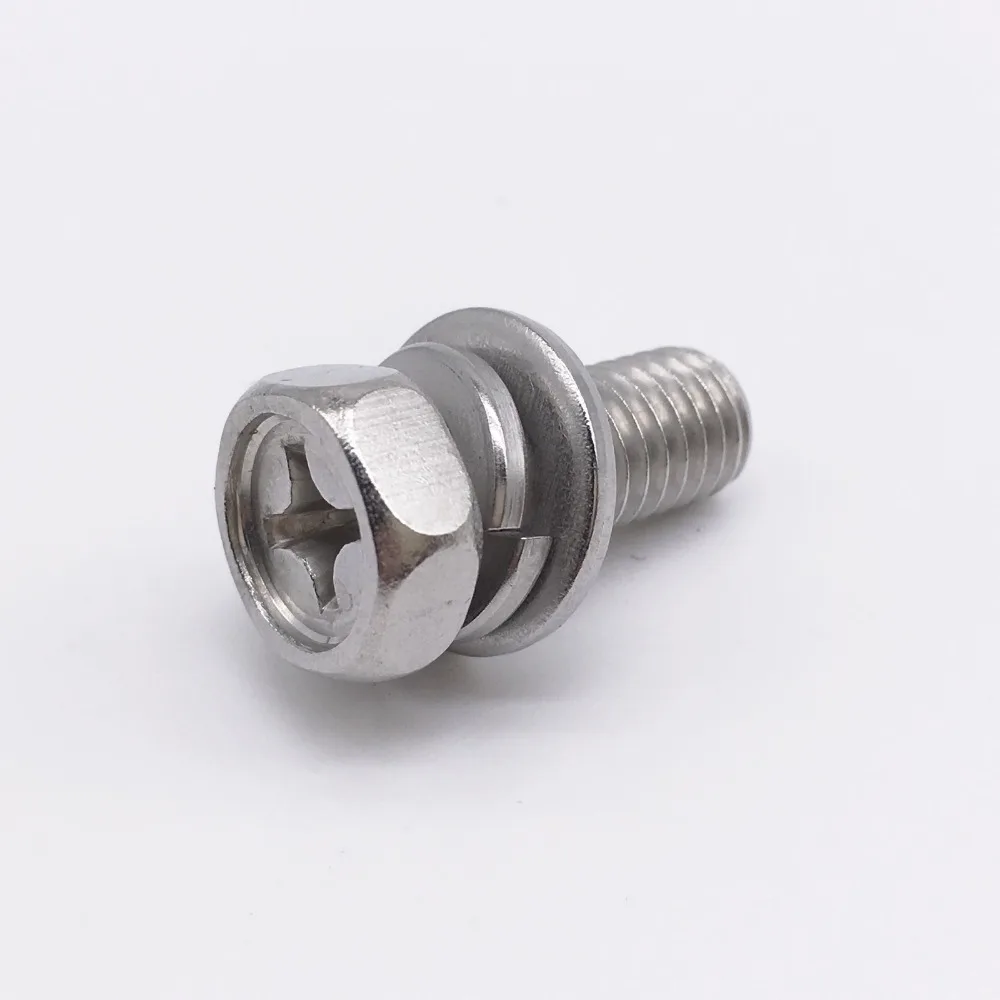 Viti A Testa Esagonale Con Rondelle SEMS In Acciaio Inox 304 – Metriche Da M6 A M12, DIN912