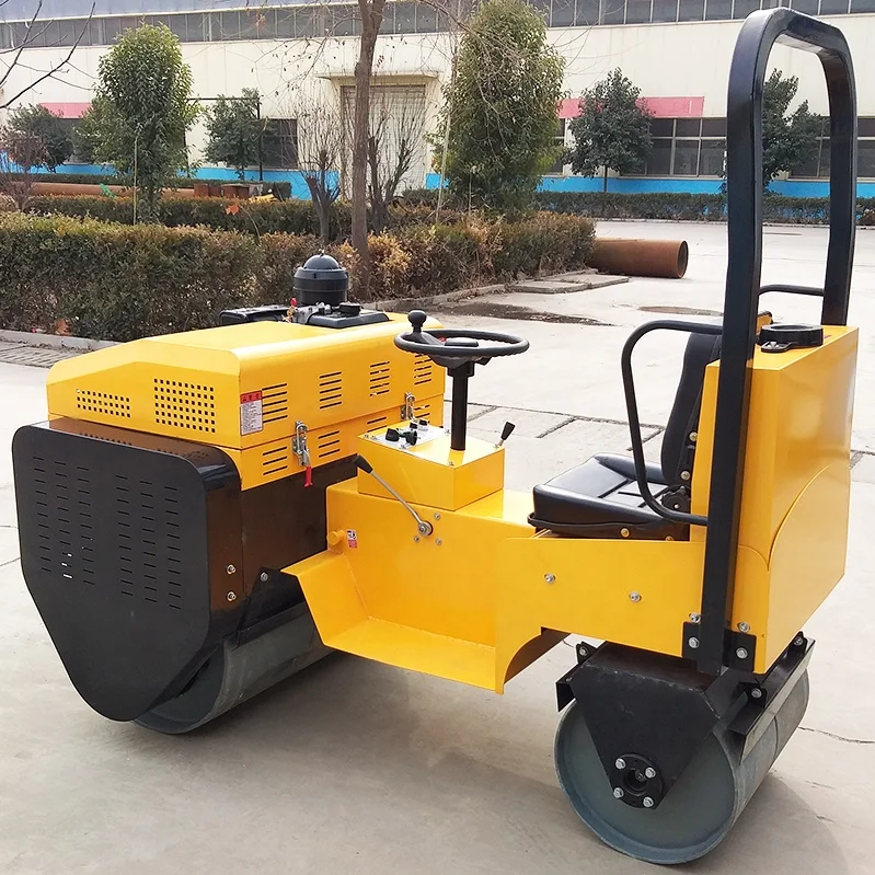 Ручной дорожный каток уплотнитель с двойным барабаном для продажи дизельный двигатель