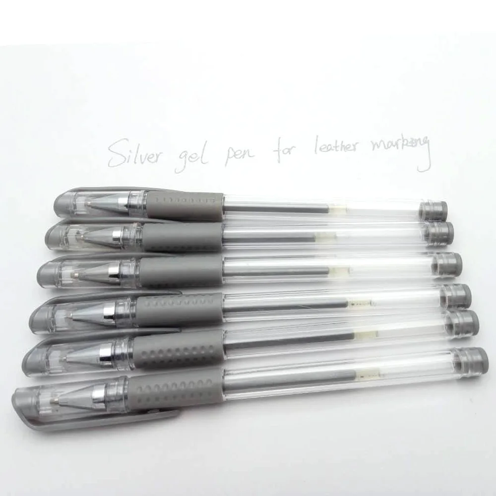 Silver Gel Pen for Leather Marking Kennzeichnung Schuhe