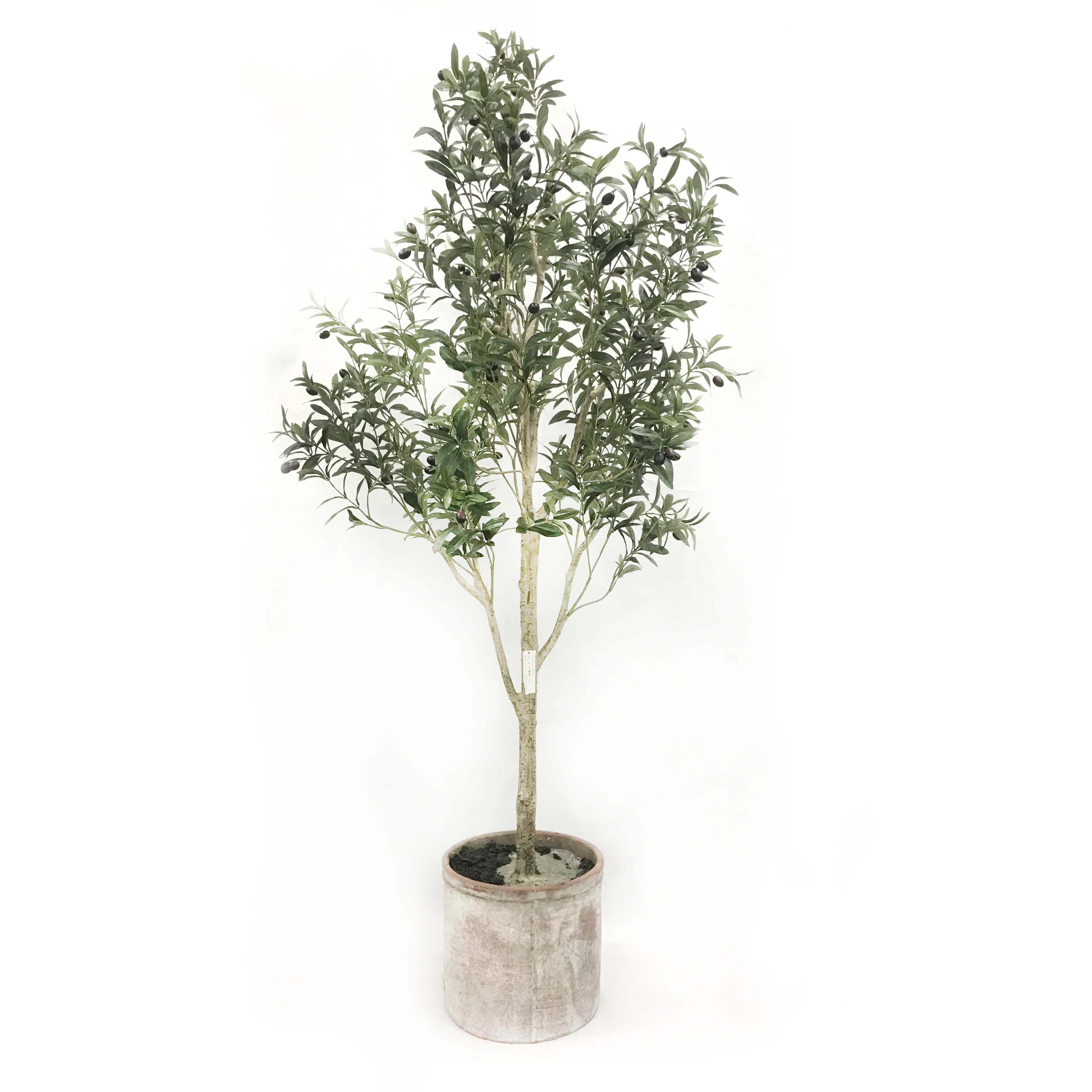79 ''tall artificial olive tree mit burgeoning fruits und thick
