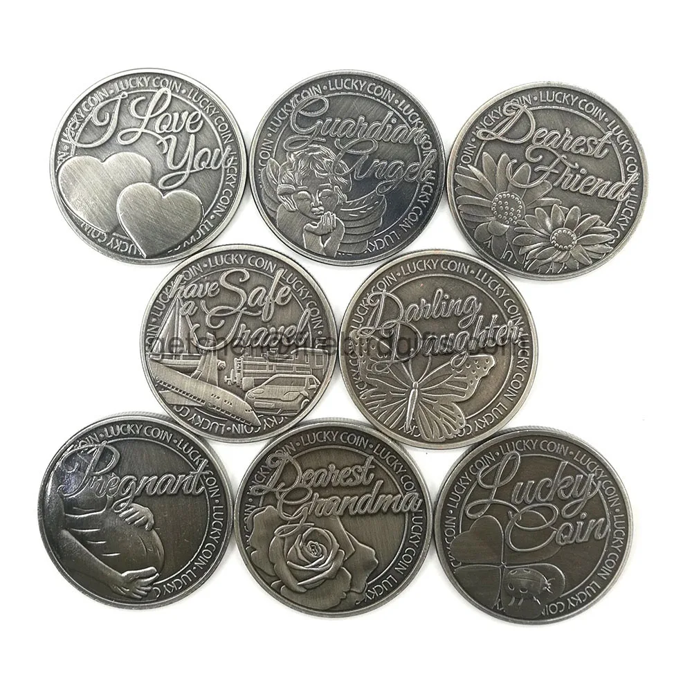 사용자 정의 골동품 실버 나는 행운의 동전을 말할 수있는 것보다 더 당신을 사랑합니다| Alibaba.com