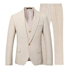 High Quality Custom Men's Single Breasted Suit Pants Zipper Fly with Breathable Fabric for Spring and Autumn Formal Occasions