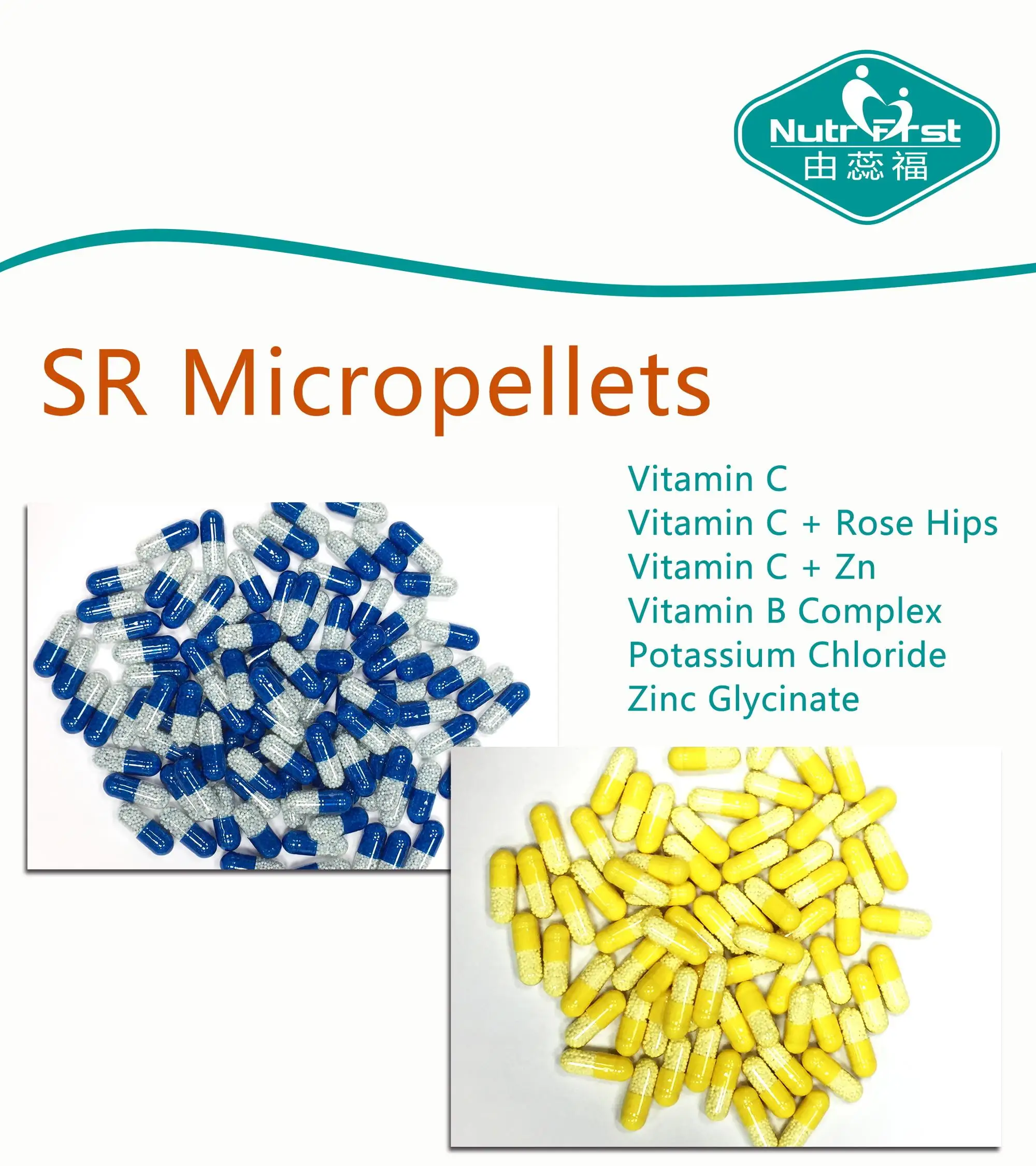 Micro-pellets Supplements Viatmin a + Calcium + Zinc Glycinate + Iron + Selenium Blend Sustained Release Capsules