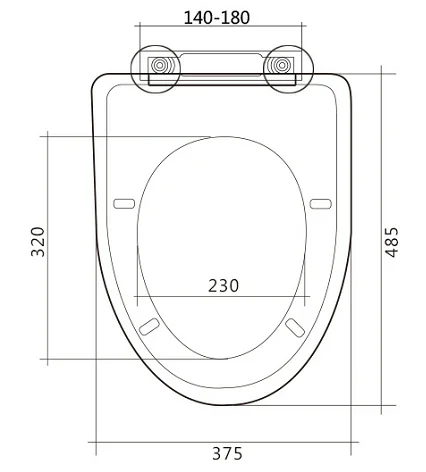 Лидер продаж пластиковая крышка унитаза U-образной