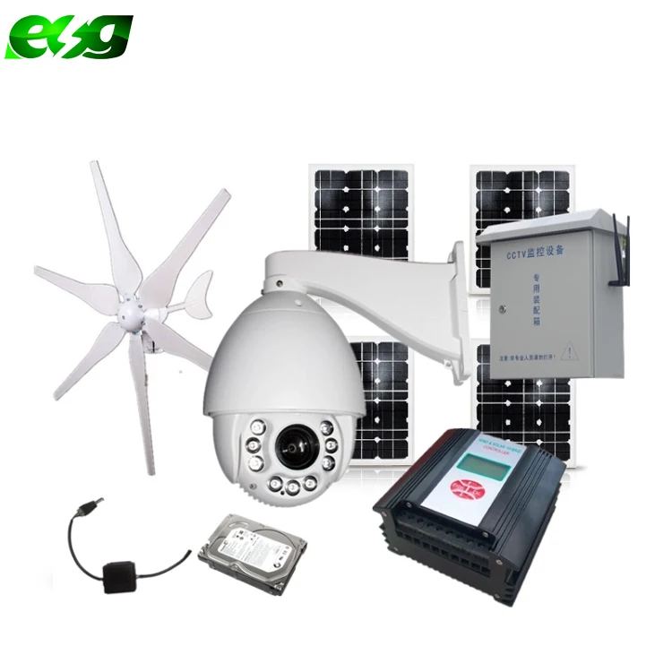 High quality 1000W wind turbine Waterproof Solar Wind Hybrid System 4G LTE 3G WCDMA Wireless security system