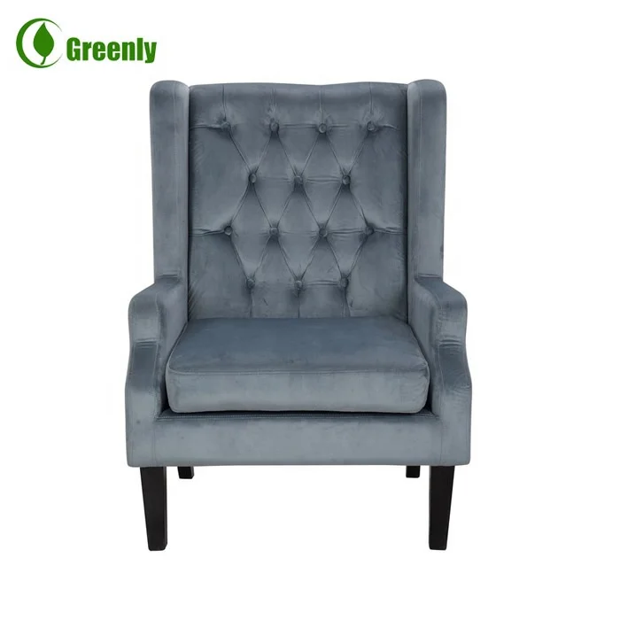 Французский стиль, античная мебель из массива дерева для гостиной, плюшевые пуговицы, Стеганный дизайн, клубный стул с акцентом