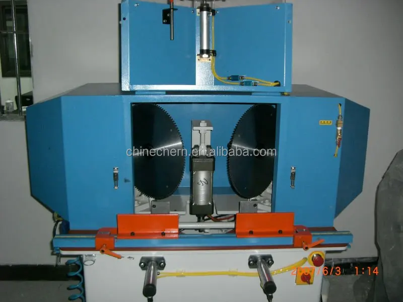 Станок для резки алюминиевого материала с двойным лезвием 45