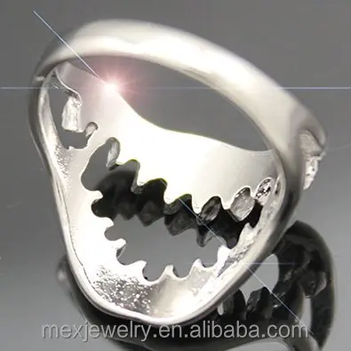 Chic Shark Tooth Skull Hell Demon Mouth Goth Emo Punk Fancy Dress Finger Ring