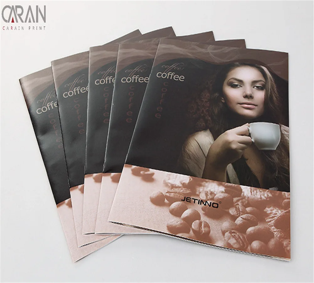 Дешевые оптовые 2 складки на заказ Flyer печати цветная печать плакатов журнальный столик забронировать