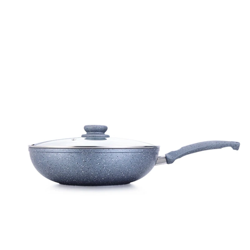 2025 New Aluminum Non Stick Big Wok With Lid