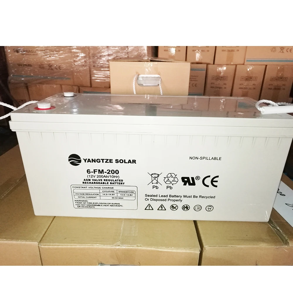 Yangtze Solar Battery and Wind Energy Storage Battery 12v AGM Solar Battery 200 Ah