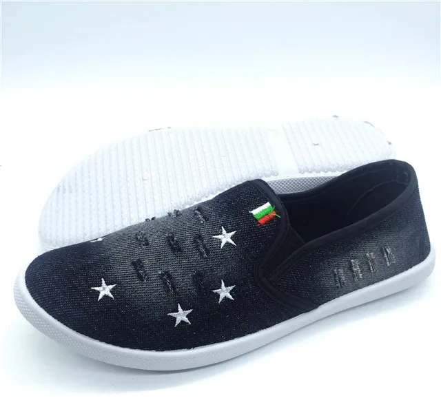 Женские холщовые туфли без шнуровки, плоская подошва, повседневная обувь