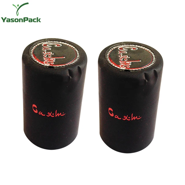 Plastic Printed Design Heat Pvc Shrinkable Red Wine Bottle Capsule With Tear-Off Strip