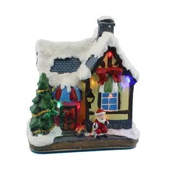 Polyresin Christmas Village Christmas Decoration Resin Snow White House ...