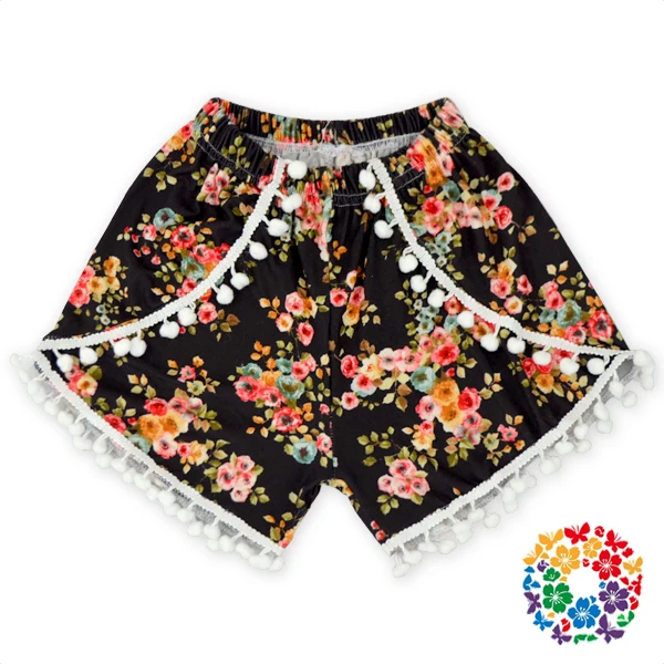 Летние шорты с помпоном для девочек, одежда для новорожденных, детские шаровары с принтом якоря, Большая распродажа