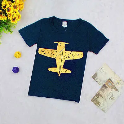 Summer 2016 Kids Boy Fashion T shirt Tee Children Summer Causal Short Sleeve Cotton Tops 1