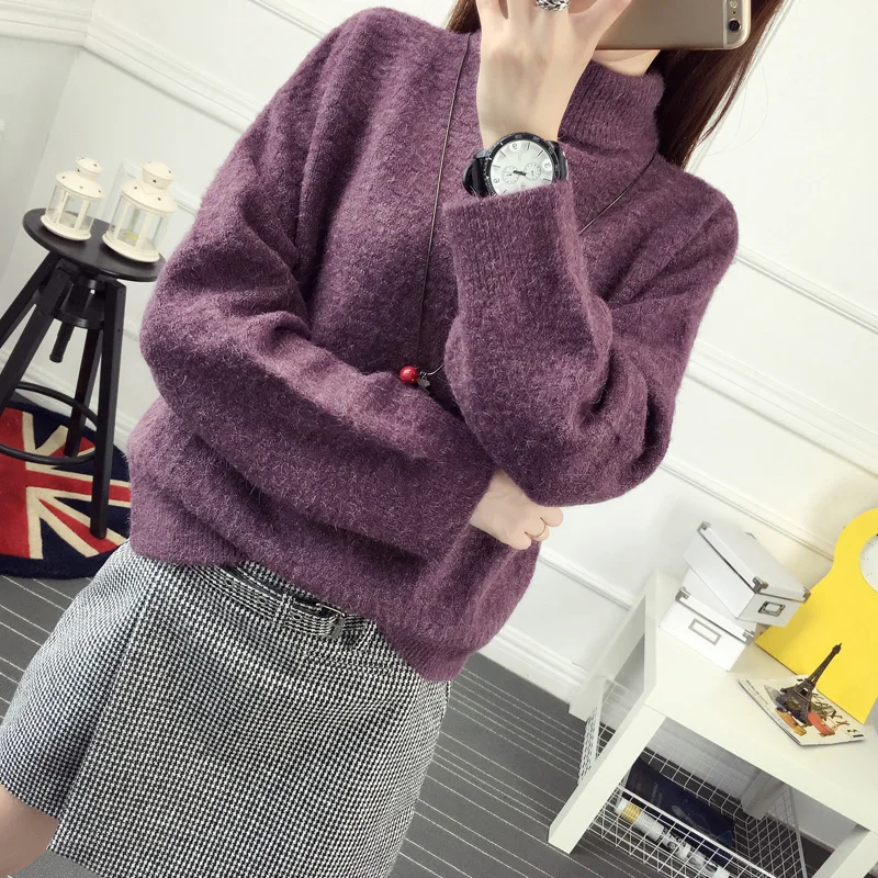 Autumn and font b winter b font hot selling turtleneck pullover sweater women s loose short