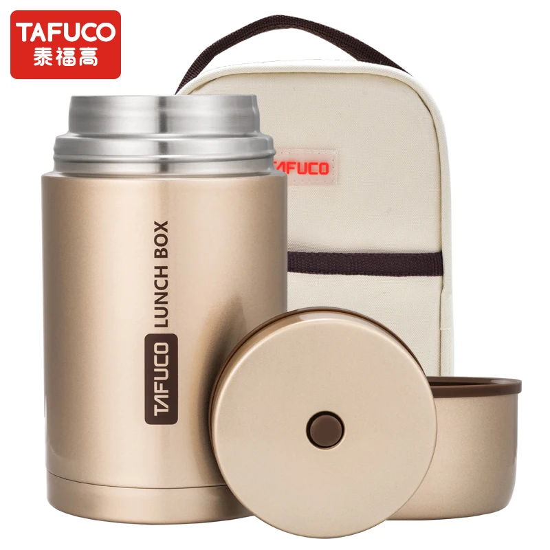 Buy Wholesale China 750ml Double Walled Stainless Steel Custom Lunch Box  Food Vacuum Insulated Food Flask With Bag & Thermos For Hot Food at USD 7.8