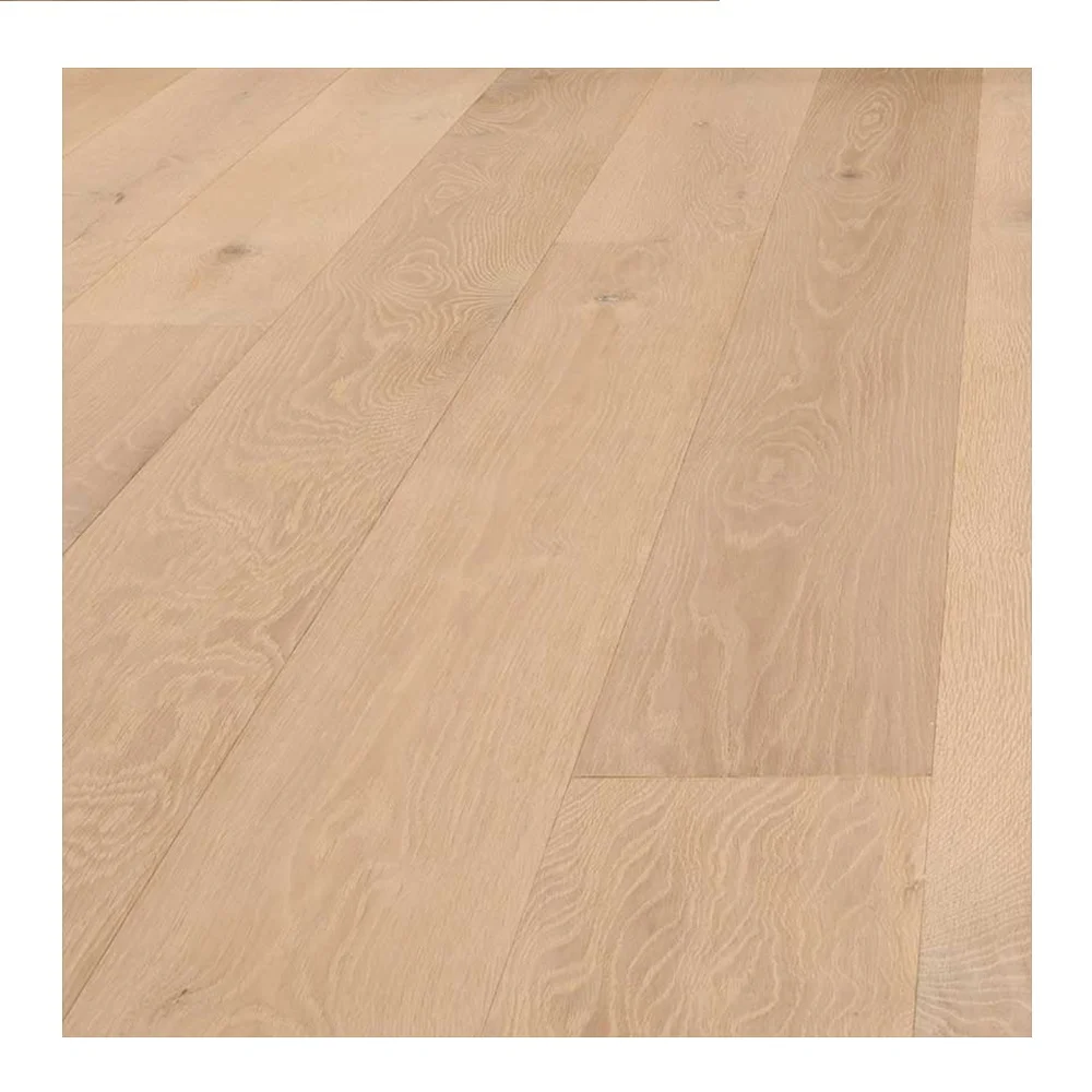 Northern Russian Oak Engineered Wood Grade Abc Ice White Color Room