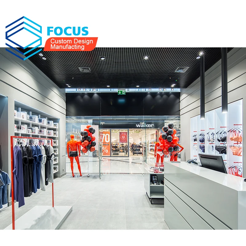 High Quality Retail Store Clothing Display Ideas Factory Direct Made Customized Size Color Clothing Boutique Display