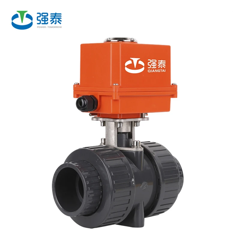 mini electric actuator pvc ball valve/pvc electric control valve