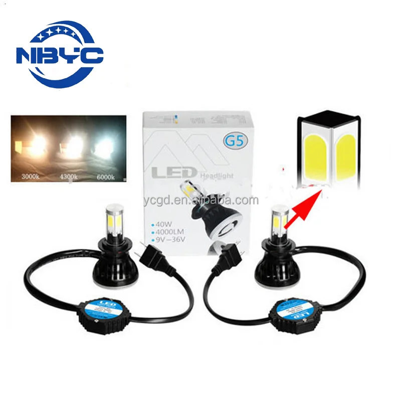 Auto Led Headlight G5 Led Bulb H1 H3 H4 H7 H11 9005 9006 Car Led Headlight