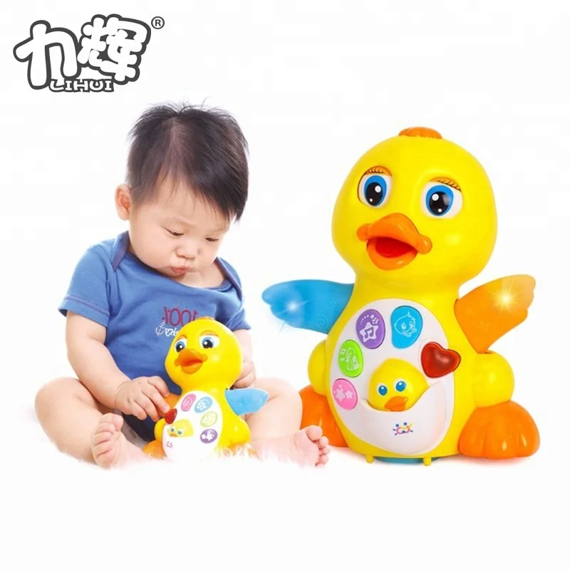 
Игрушки для малышей EQ, хлопнущие желтые утки, детские игрушки, электрические игрушки для малышей 