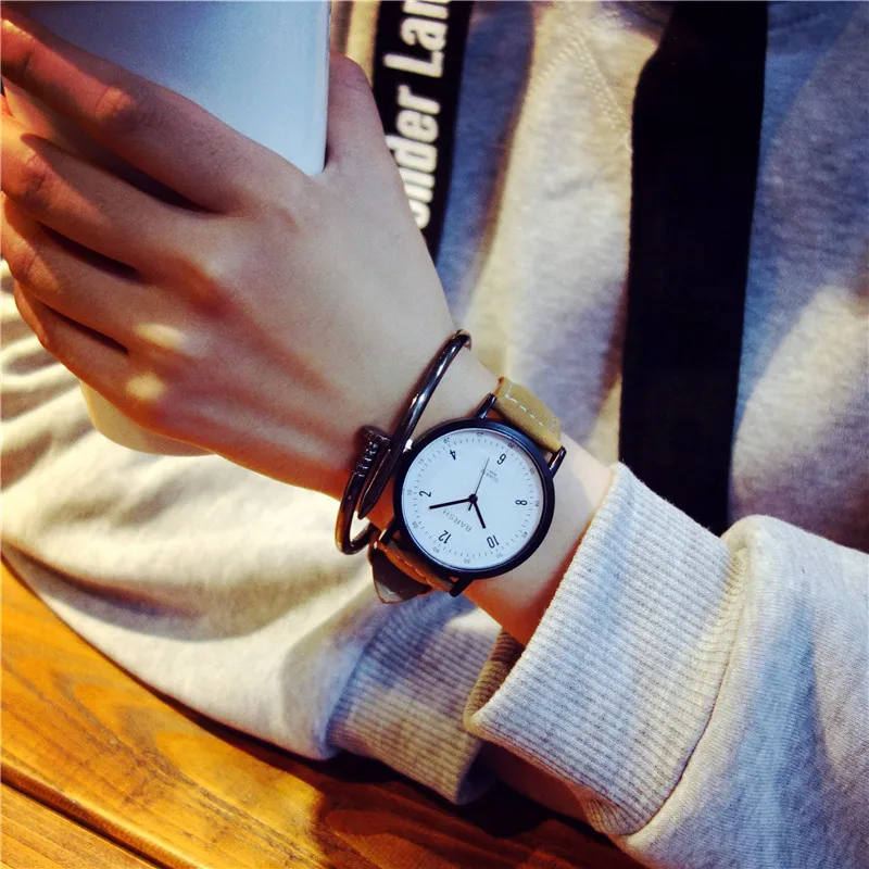 Student Function Formula Geometry Quartz Watches Men Women Couples Lover Casual Pu Leather Wristwatches