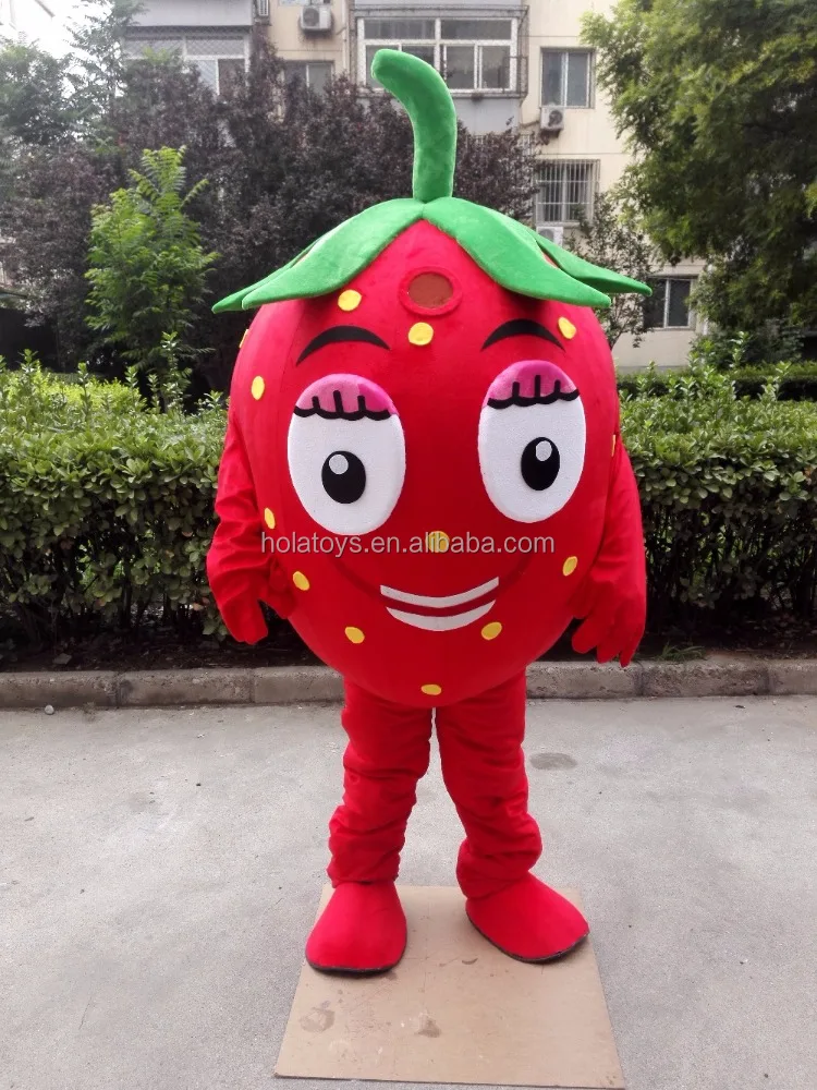 好評即納】 新しい赤いイチゴのマスコットコスチューム/植物のコスプレコスチューム Buy Mascot Costumes,Fruit Mascot  Costumes,Strawberry Mascot Costumes Product