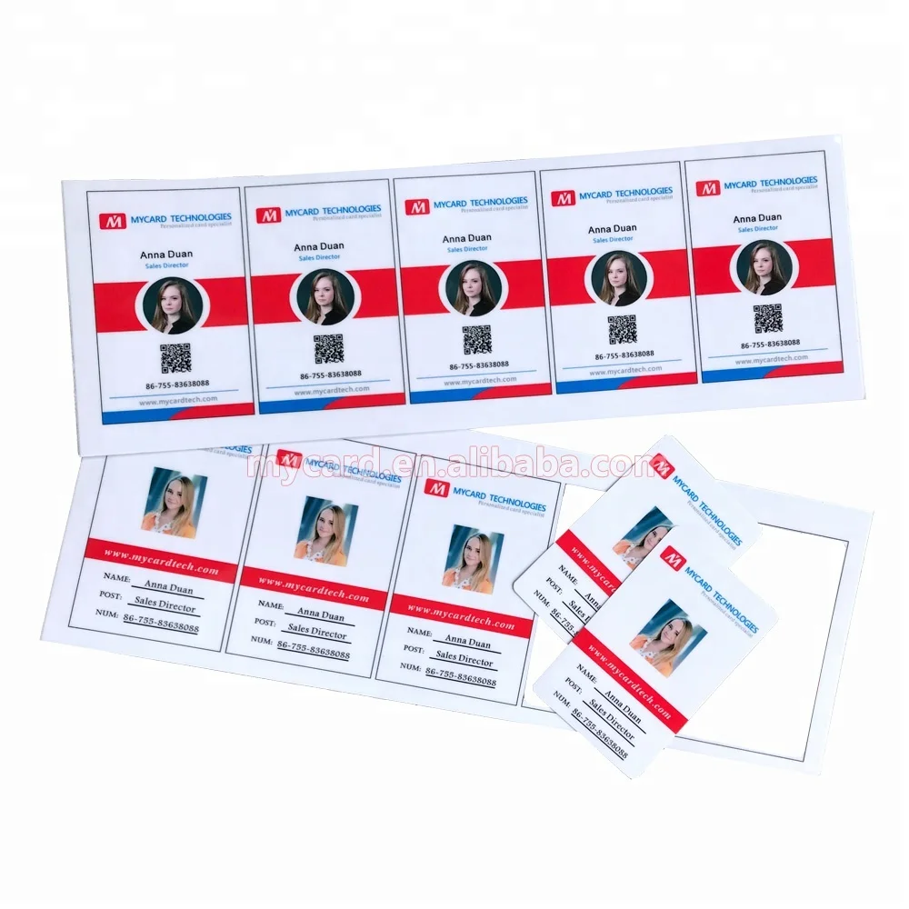 Custom Print Self-adhesive NFC PVC Photo ID Card Sticker for Access Control Proximity RFID Card