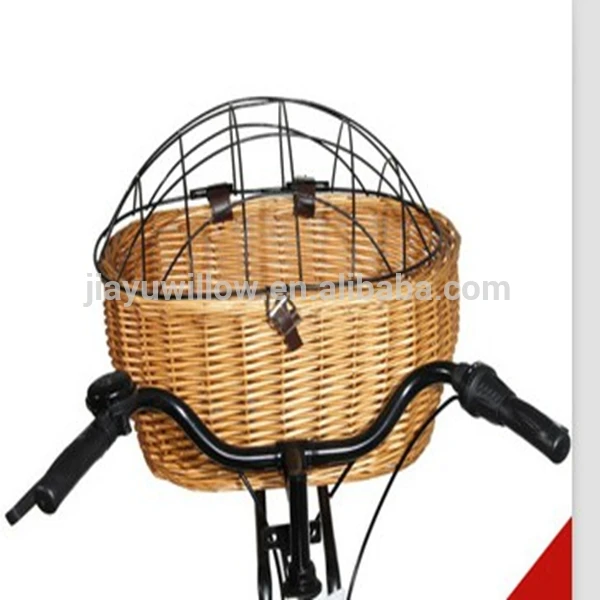wicker dog bike basket