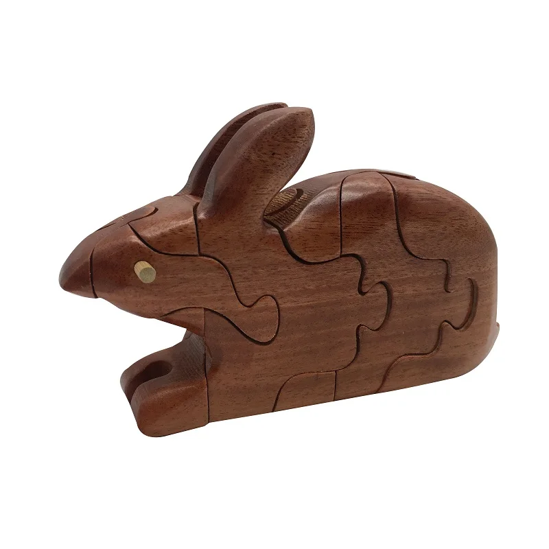 Laser Cut 3D Wooden Rabbit Animal Puzzle for Toddlers 3D Puzzles Toys -  China Wood Animal Puzzle and Wood Intelligence Toy price