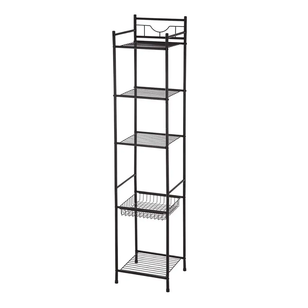 5 Tier Bathroom Shelving Unit Storage Rack Corner Shelf Organization
