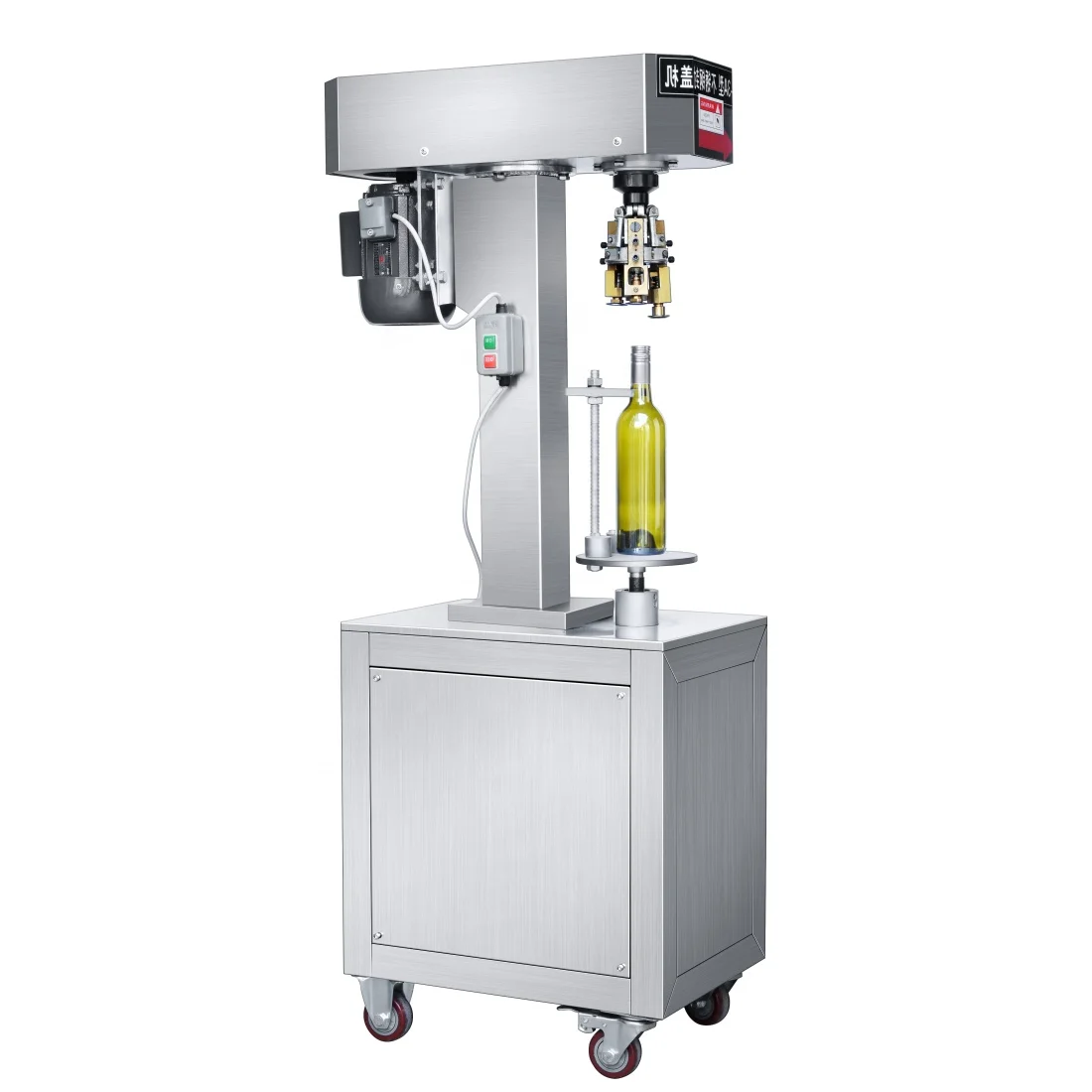Полуавтоматическая машина для укупорки алюминиевых колпачков ручная оливкового