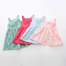 Verão de 2016 Meninas Vestido de Algodão de Linho Vestido Berry Moda Sem Mangas Para Trás V Vestido Da Menina Crianças Vestir Roupa Dos Miúdos
