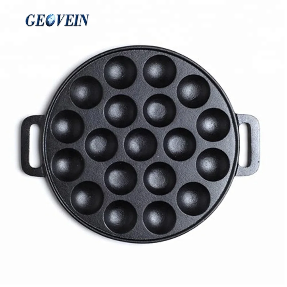 China Cast iron mini pancake poffertjes pan Manufacturer and Supplier