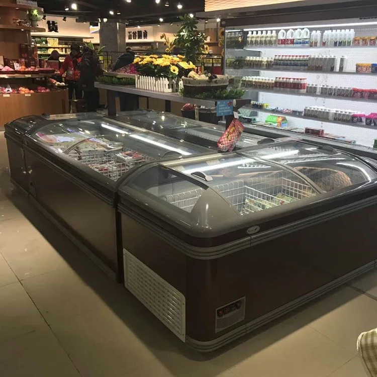 AHT Type R404a Inner Compressor Island Combined Freezer