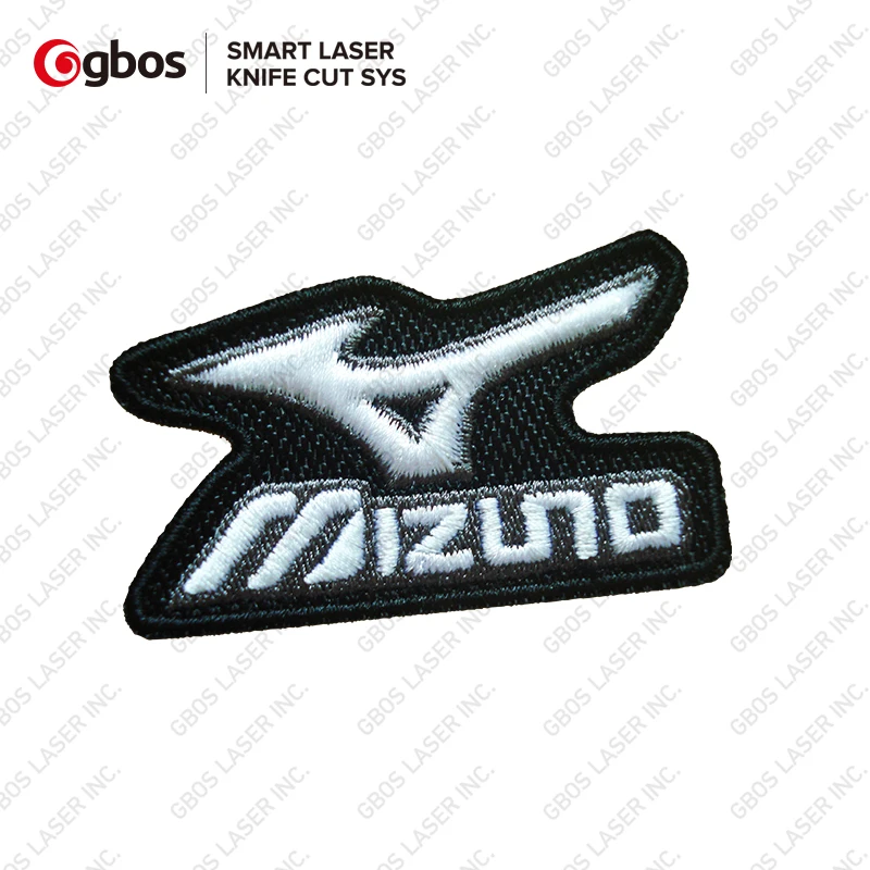 Gbos Laser Cutter Fold Machine Woven Label Logo Patch Laser Cutting Machine With Camera Visual System